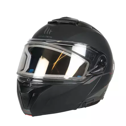 MT Atom 2 sähkövisiirillinen avattava kelkkakypärä, mattamusta - Kelkkakypärät - W1349000013 - 2