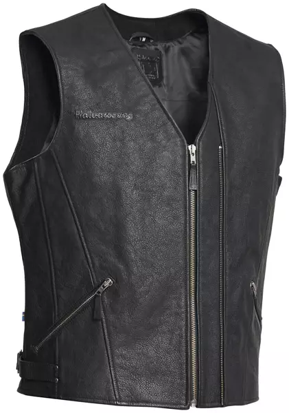 Miesten nahkaliivi Halvarssons Cut, musta - MP Nahkaliivit - 710-58837000-1 - 1