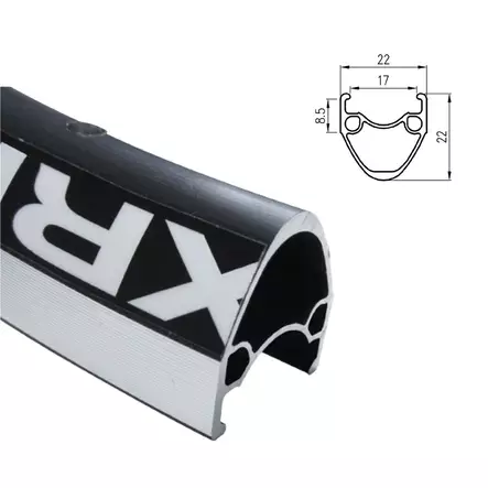 Vanne Alex 28" 17-622, AT470 28r, musta, koneistettu jarrupinta, tubeless-ready - Vanteet eteen 28"/622 - 62813 - 2