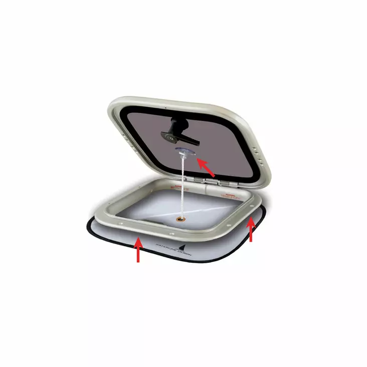 Pimennys/hyttysverkko kansiluukuille, pieni - Veneen hyttysverkot - 125-1305 - 1